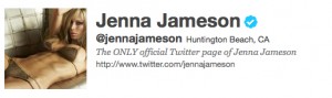 Jenna Jameson verified on Twitter
